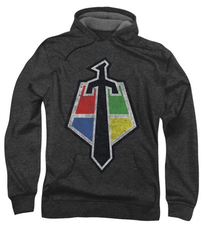 Voltron Hoodie Sweatshirt Sigil Charcoal Adult Hoody Sweat Shirt