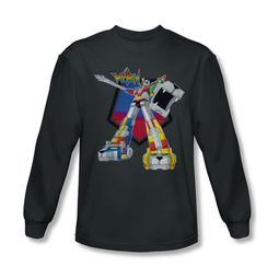 Voltron Shirt Blazing Sword Long Sleeve Charcoal Tee T-Shirt