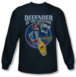 Voltron Shirt Defender Long Sleeve Navy Blue Tee T-Shirt