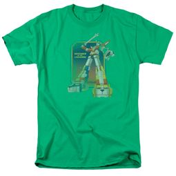 Voltron Shirt Distressed Defender Adult Kelly Green Tee T-Shirt