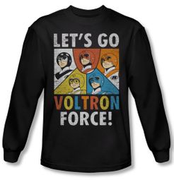 Voltron Shirt Force Long Sleeve Black Tee T-Shirt Voltron Shirt Force Long Sleeve Black Tee T-Shirt
