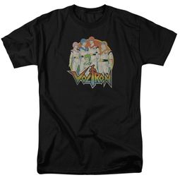 Voltron Shirt Group Adult Black Tee T-Shirt
