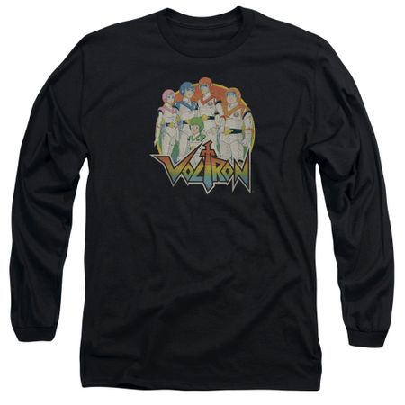 Voltron Shirt Group Long Sleeve Black Tee T-Shirt