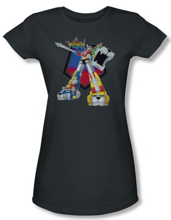 Voltron Shirt Juniors Blazing Sword Charcoal Tee T-Shirt