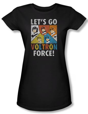 Voltron Shirt Juniors Force Black Tee T-Shirt