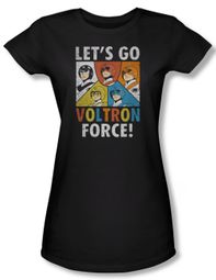 Voltron Shirt Juniors Force Black Tee T-Shirt Voltron Shirt Juniors Force Black Tee T-Shirt