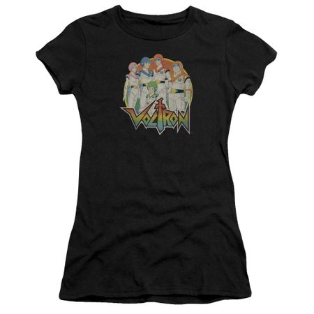Voltron Shirt Juniors Group Black Tee T-Shirt
