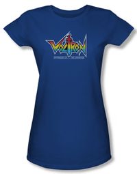 Voltron Shirt Juniors Logo Royal Blue Tee T-Shirt
