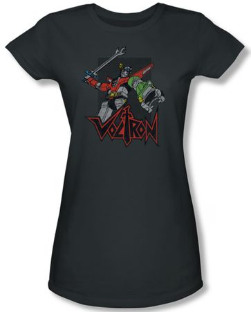 Voltron Shirt Juniors Roar Charcoal Tee T-Shirt