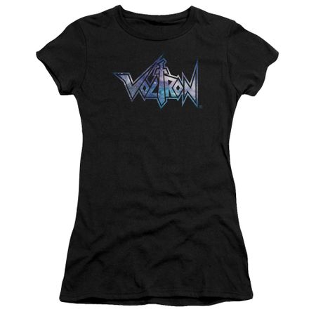 Voltron Shirt Juniors Space Logo Black Tee T-Shirt