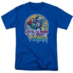 Voltron Shirt Let's Form Adult Royal Blue Tee T-Shirt