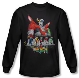 Voltron Shirt Lions Long Sleeve Black Tee T-Shirt