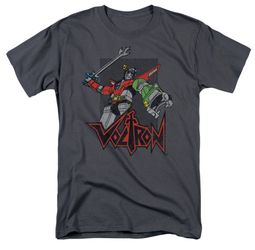 Voltron Shirt Roar Adult Charcoal Tee T-Shirt