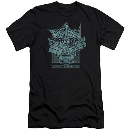 Voltron Shirt Slim Fit Defender Rough Black Tee T-Shirt