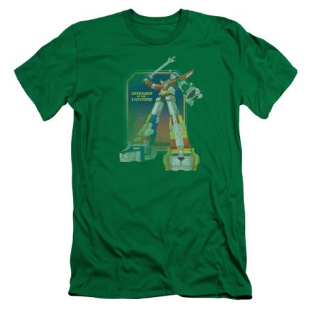 Voltron Shirt Slim Fit Distressed Defender Kelly Green Tee T-Shirt