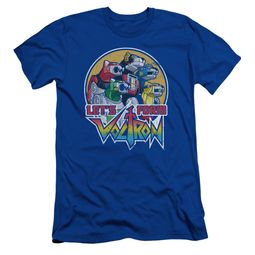 Voltron Shirt Slim Fit Let's Form Royal Blue Tee T-Shirt
