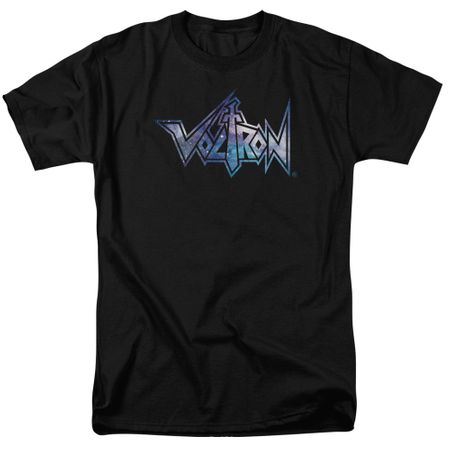 Voltron Shirt Space Logo Adult Black Tee T-Shirt