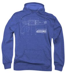 Warehouse 13 Hoodie Sweatshirt Tesla Gun Royal Blue Adult Hoody