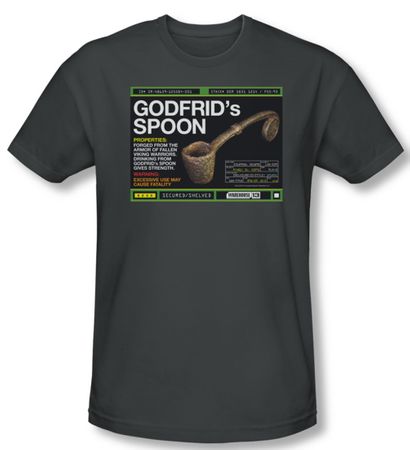 Warehouse 13 Shirt Godfrid Spoon Adult Charcoal Tee T-Shirt