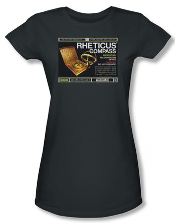 Warehouse 13 Shirt Juniors Rheticus Compass Charcoal Tee T-Shirt