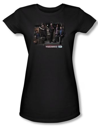 Warehouse 13 Shirt Juniors Warehouse Cast Black Tee T-Shirt