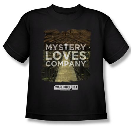 Warehouse 13 Shirt Kids Mystery Loves Black Youth Tee T-Shirt