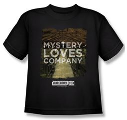 Warehouse 13 Shirt Kids Mystery Loves Black Youth Tee T-Shirt Warehouse 13 Shirt Kids Mystery Loves Black Youth Tee T-Shirt