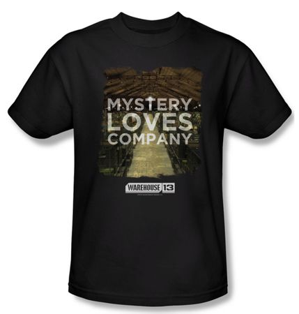 Warehouse 13 Shirt Mystery Loves Adult Black Tee T-Shirt