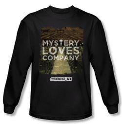 Warehouse 13 Shirt Mystery Loves Long Sleeve Black Tee T-Shirt Warehouse 13 Shirt Mystery Loves Long Sleeve Black Tee T-Shirt