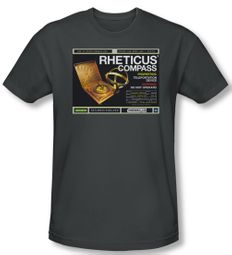 Warehouse 13 Shirt Rheticus Compass Adult Charcoal Tee T-Shirt Warehouse 13 Shirt Rheticus Compass Adult Charcoal Tee T-Shirt