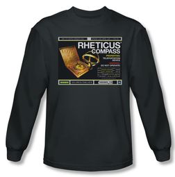 Warehouse 13 Shirt Rheticus Compass Long Sleeve Charcoal Tee T-Shirt Warehouse 13 Shirt Rheticus Compass Long Sleeve Charcoal Tee T-Shirt