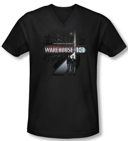 Warehouse 13 Shirt Slim Fit V Neck The Unknown Black Tee Shirt