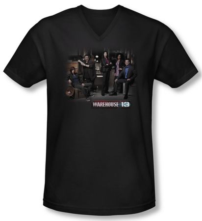 Warehouse 13 Shirt Slim Fit V Neck Warehouse Cast Black Tee Shirt