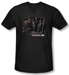 Warehouse 13 Shirt Slim Fit V Neck Warehouse Cast Black Tee Shirt