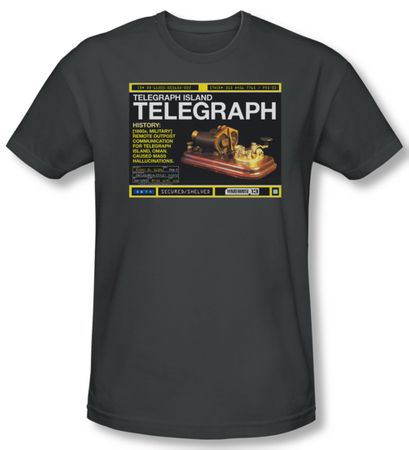 Warehouse 13 Shirt Telegraph Island Adult Charcoal Tee T-Shirt