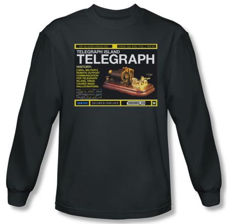 Warehouse 13 Shirt Telegraph Island Long Sleeve Charcoal Tee T-Shirt