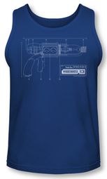 Warehouse 13 Tank Top Tesla Gun Royal Blue Tanktop