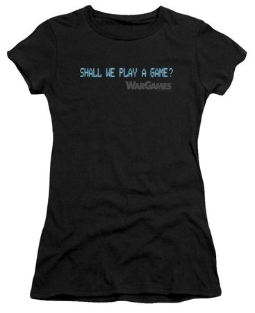 WarGames  Juniors Shirt Shall We Play A Game? Black T-Shirt