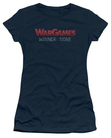 WarGames  Juniors Shirt Winner None Navy Blue T-Shirt
