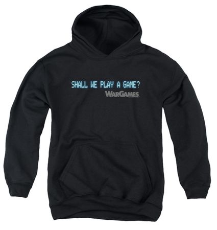 WarGames  Kids Hoodie Shall We Play A Game? Black Youth Hoody