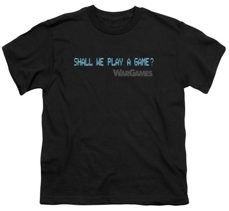 WarGames  Kids Shirt Shall We Play A Game? Black T-Shirt