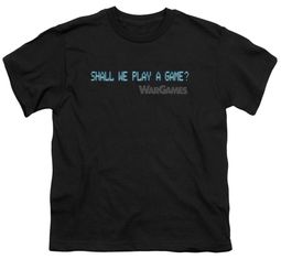 WarGames Kids Shirt Shall We Play A Game? Black T-Shirt WarGames Kids Shirt Shall We Play A Game? Black T-Shirt
