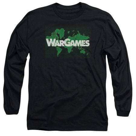 WarGames  Long Sleeve Shirt Game Board Black Tee T-Shirt