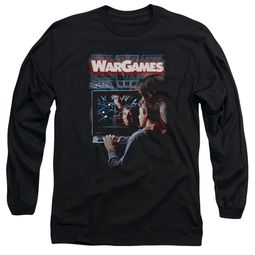 WarGames Long Sleeve Shirt Movie Poster Black Tee T-Shirt WarGames Long Sleeve Shirt Movie Poster Black Tee T-Shirt