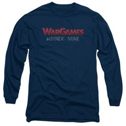 WarGames Long Sleeve Shirt Winner None Navy Blue Tee T-Shirt WarGames Long Sleeve Shirt Winner None Navy Blue Tee T-Shirt