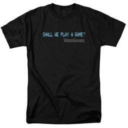 WarGames Shirt Shall We Play A Game? Black T-Shirt WarGames Shirt Shall We Play A Game? Black T-Shirt