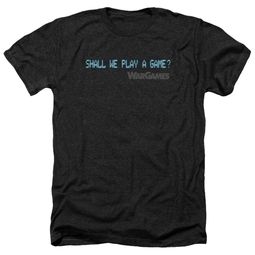 WarGames Shirt Shall We Play A Game? Heather Black T-Shirt WarGames Shirt Shall We Play A Game? Heather Black T-Shirt