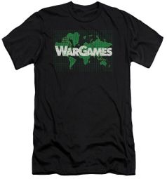 WarGames  Slim Fit Shirt Game Board Black T-Shirt