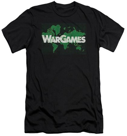 WarGames  Slim Fit Shirt Game Board Black T-Shirt