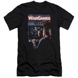 WarGames Slim Fit Shirt Movie Poster Black T-Shirt WarGames Slim Fit Shirt Movie Poster Black T-Shirt